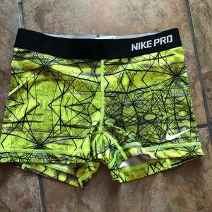 Neon Yellow Nike Pro Spandex